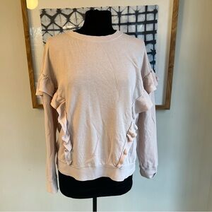 Joie Agnia Ruffle Trim Sweatshirt